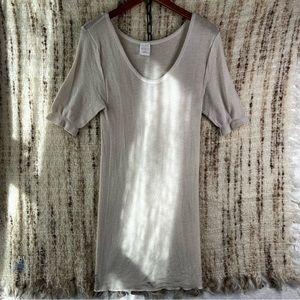 Vintage Pure New Wool Short Sleeve Slip Dress madein New Zealand size 24 thermal